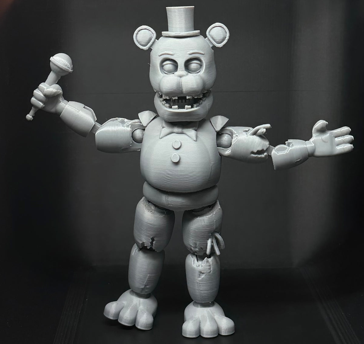 Withered Freddy Custom Uncolored Articulating Figure FNAF Five Nights At Freddys