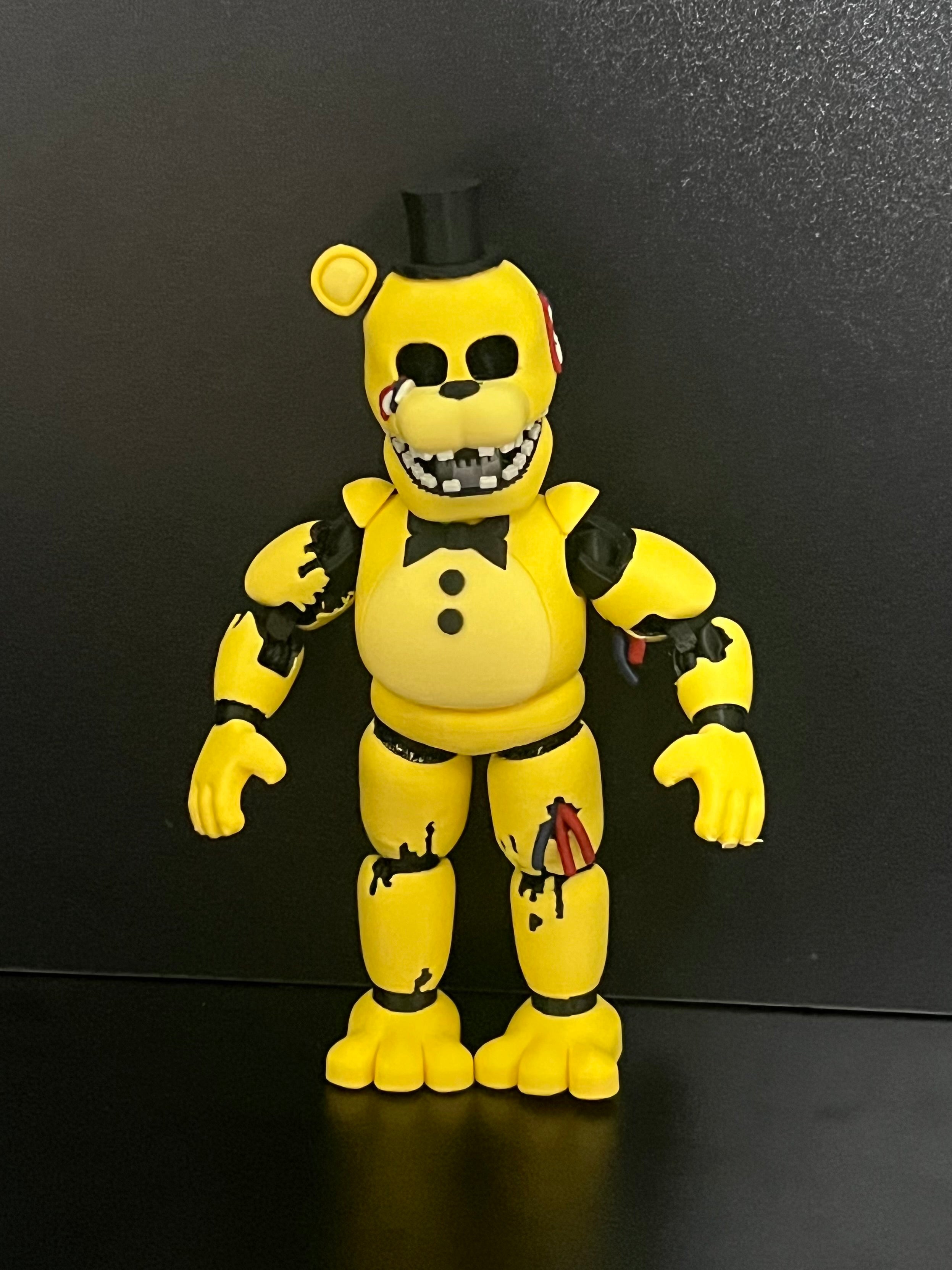 Golden Freddy Custom Articulating Figure FNAF Five Nights At Freddy’s