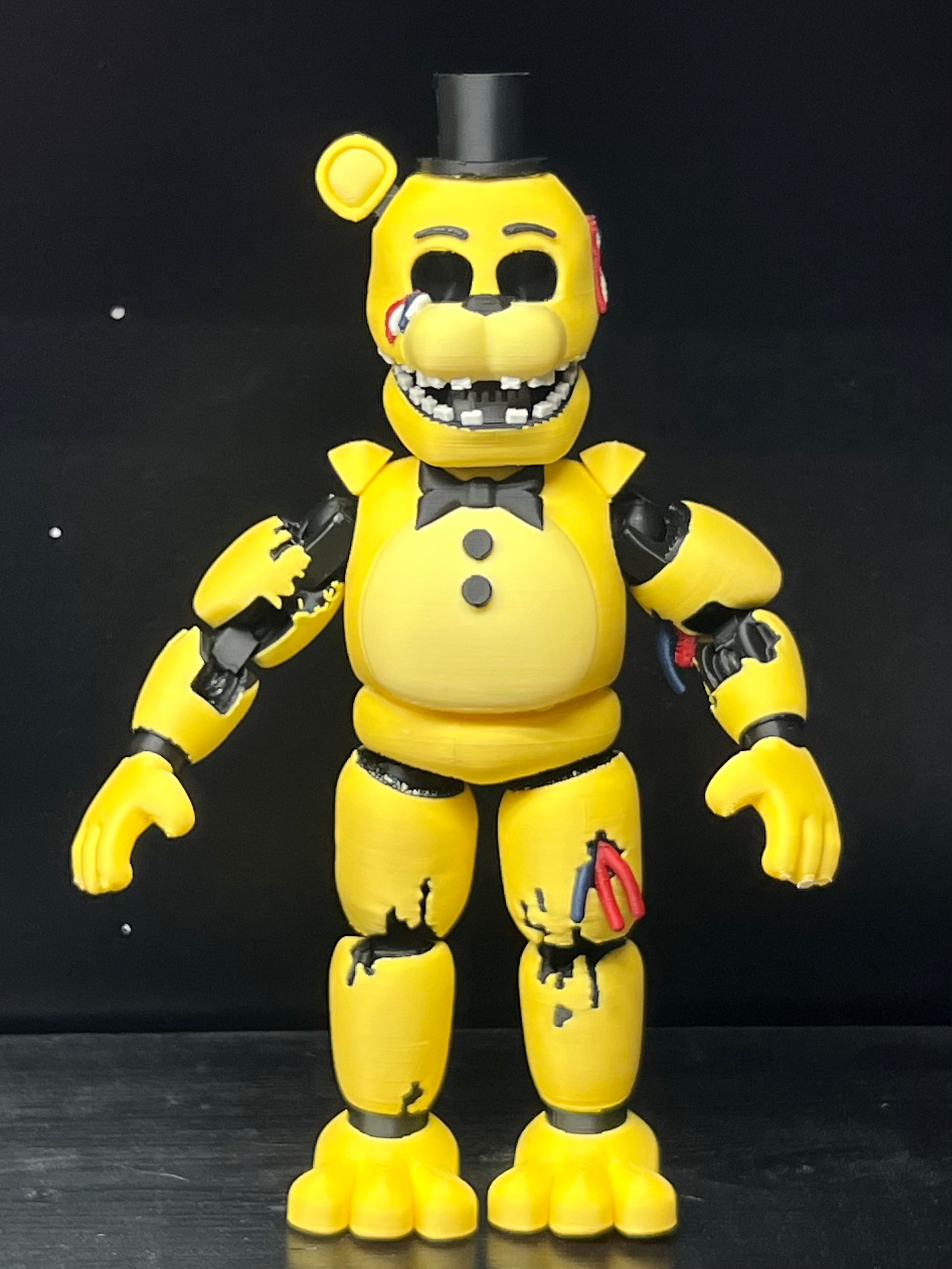Golden Freddy Custom Articulating Figure FNAF Five Nights At Freddy’s