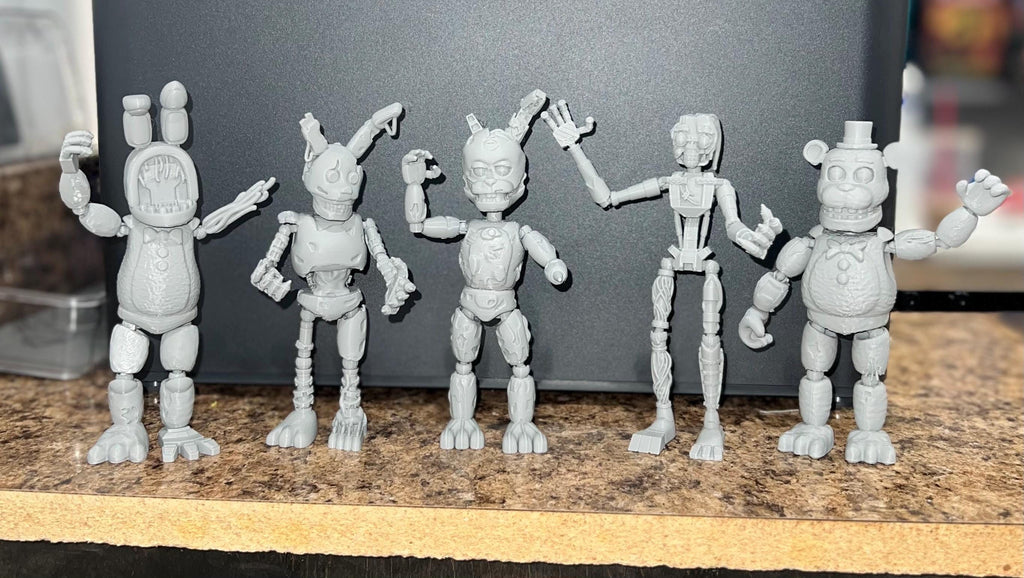 5 Pack Scraptrap, BurnTrap, Withered Bonnie, Withered Freddy, The Mimic FNAF