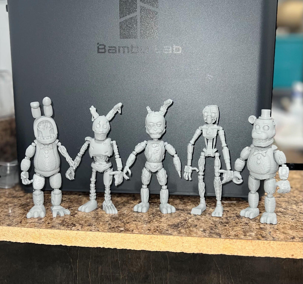 5 Pack Scraptrap, BurnTrap, Withered Bonnie, Withered Freddy, The Mimic FNAF