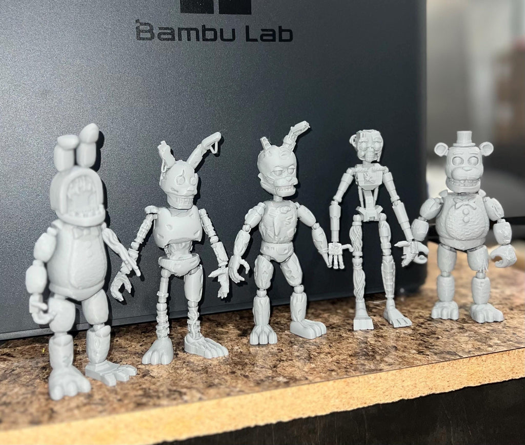 5 Pack Scraptrap, BurnTrap, Withered Bonnie, Withered Freddy, The Mimic FNAF