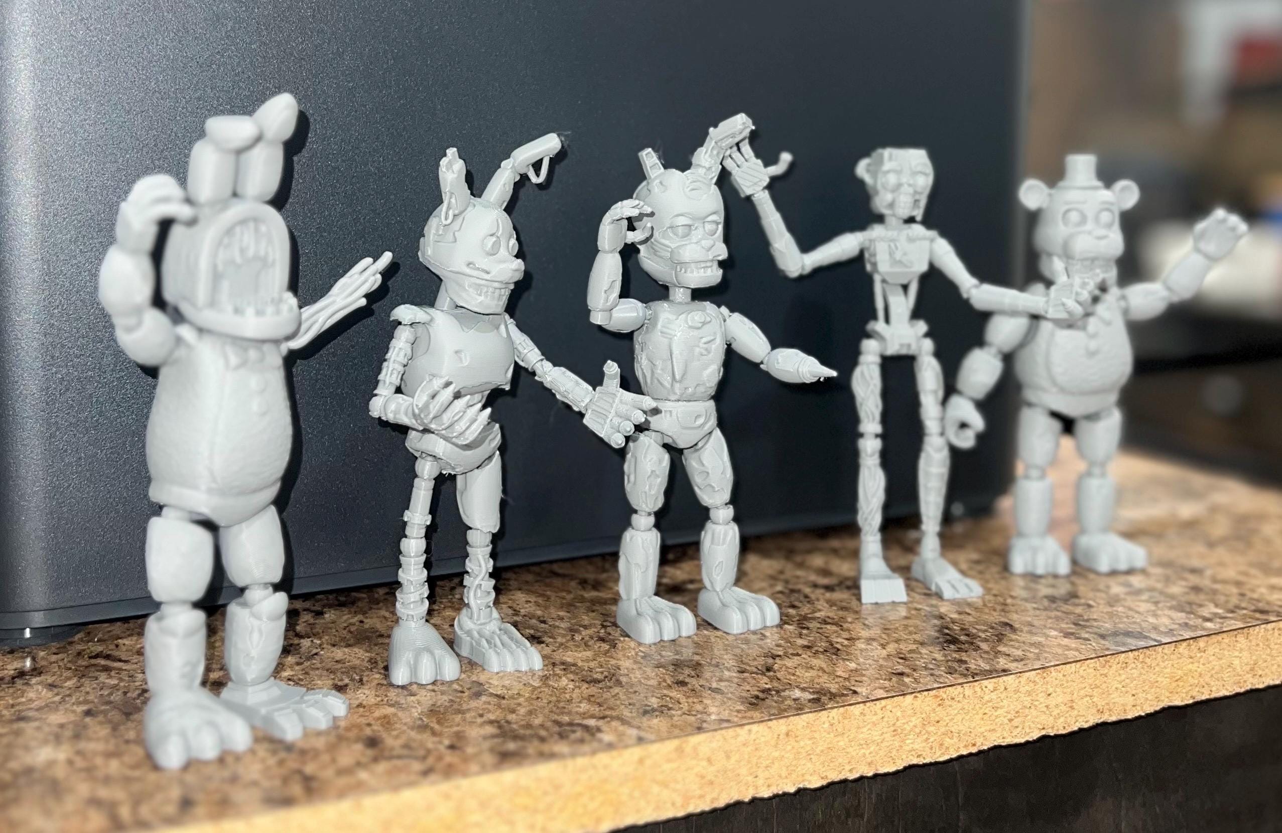 5 Pack Scraptrap, BurnTrap, Withered Bonnie, Withered Freddy, The Mimic FNAF