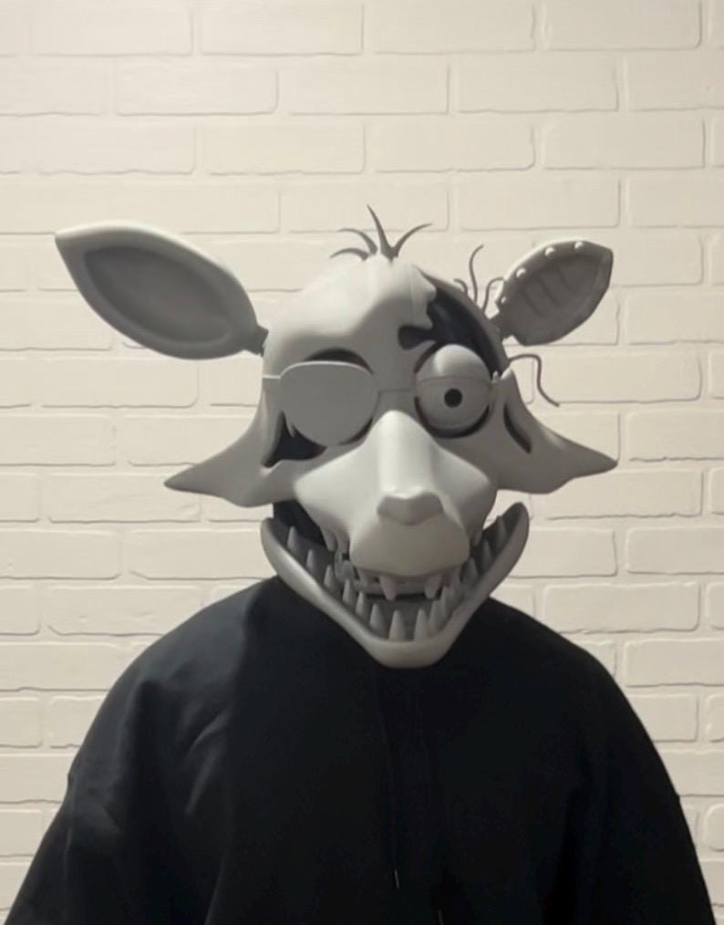 Withered Foxy Cosplay MASK Life Size Fnaf Five Nights At Freddy’s