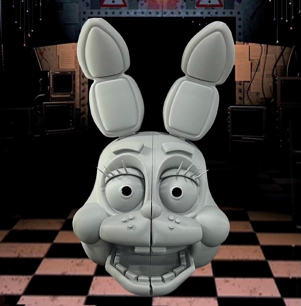 Toy Bonnie Helmet Life Size Wearable Cosplay FNAF Five Nights At Freddy’s